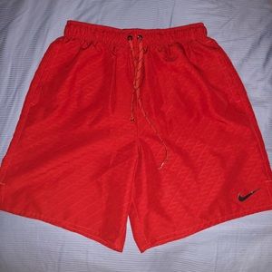 Men’s NIKE Red Swim Trunks Size Medium